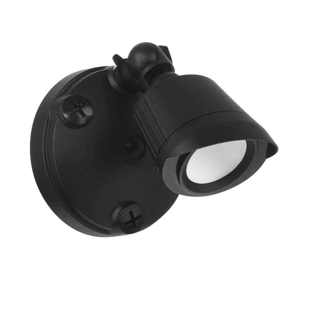 Black Integrated LED Outdoor Security Flood Light