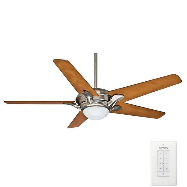 Casablanca Bel Air 56 in. Indoor Brushed Nickel Ceiling Fan with Universal Wall Control