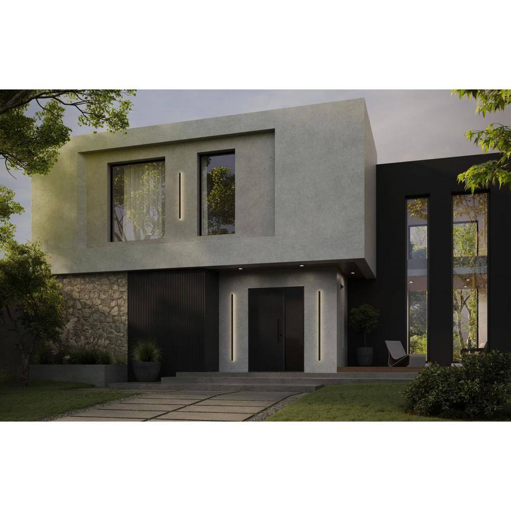 Matte Black 48" LED Outdoor Wall Light