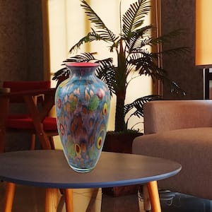 Tesoro Multi-Colored Hand-Blown Art Glass Vase