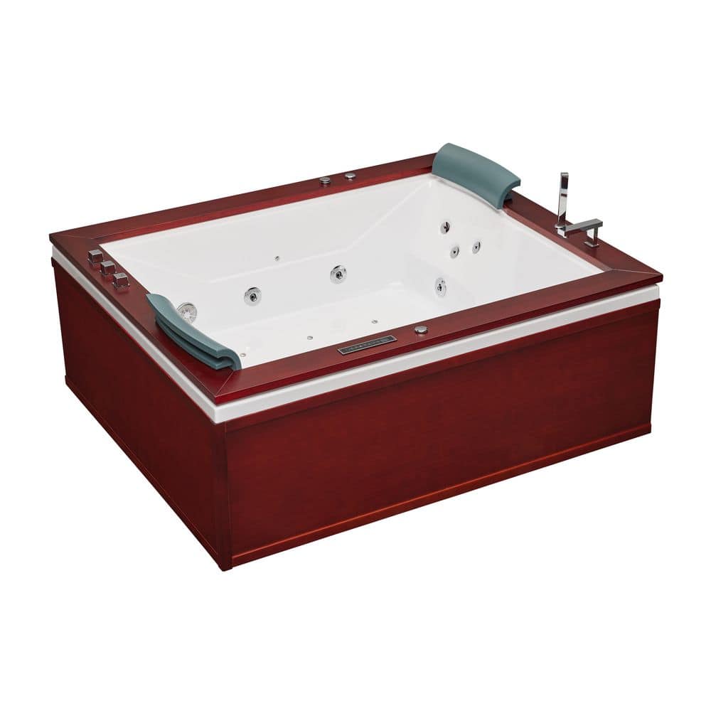 MESA 68.4 in. Acrylic Flatbottom Whirlpool Bathtub in White
