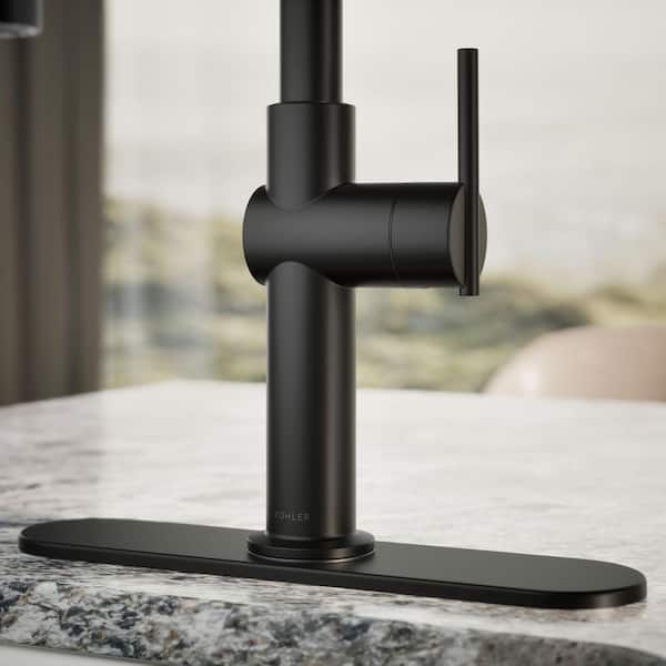 KOHLER Crue Single-Handle Bar Faucet in Matte Black K-22975-BL