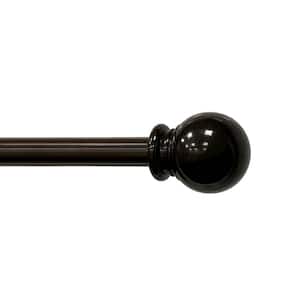 28 in. - 48 in. Adjustable Single Curtain Rod 5/8 in. Dia. in Oil Rubbed Bronze with Ball finials