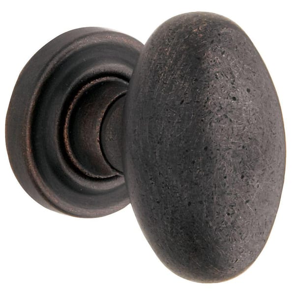 Baldwin Estate Distressed Oil Rubbed Bronze Half-Dummy Egg Door Knob