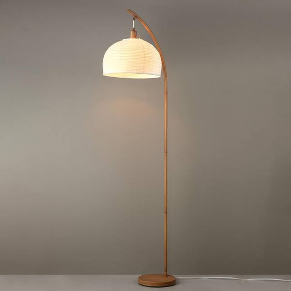 Globe Electric Lampada Da Terra Holden 70 Cm, Acciaio Spazzolato, Interruttore A Pedale – Design Minimalista Scandinavo