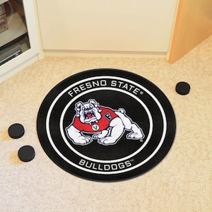 Fresno State Black 2 ft. Round Hockey Puck Accent Rug