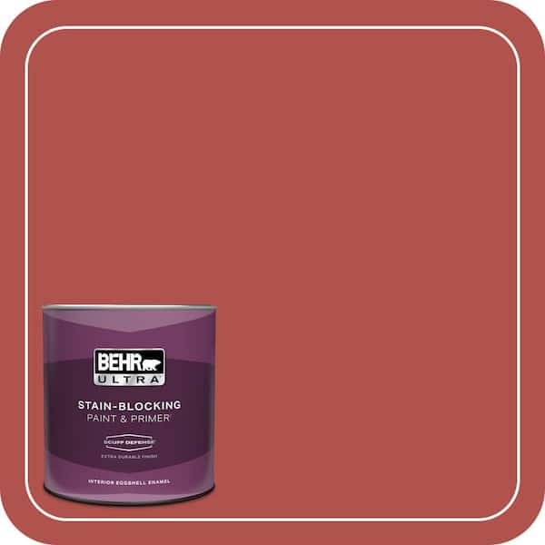 BEHR ULTRA 1 qt. #BIC-48 Fortune Red Extra Durable Eggshell Enamel Interior Paint & Primer