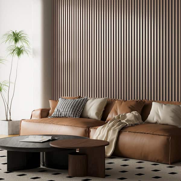 Art3dwallpanels Light Tan 4/5 in. x 7-7/8 ft. x 2 ft. Acoustic MDF