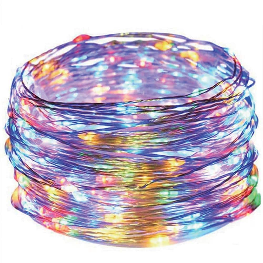 Hampton Bay 16 ft. Battery Powered 50 Bulb Copper Wire Indoor/Outdoor Fairy  String Light NXT-1010 - The Home Depot