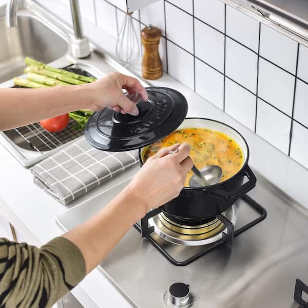 Staub 9 Qt. Cast Iron Round Dutch Oven in Black – Premium Home Source