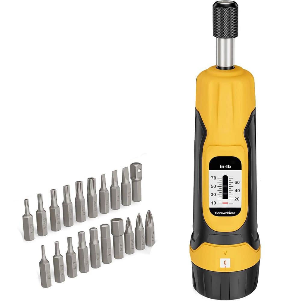 YICHUHAOXI Torque Screwdriver 1/4 in. Shank 20 Bit Black Durable