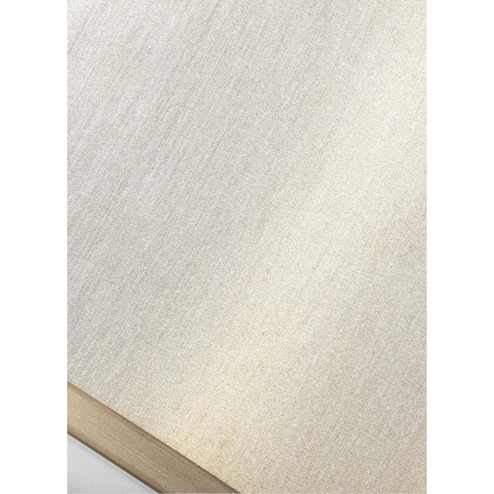 Sunset Gold Drum Semi-Flush Mount with Cream Linen Shade