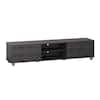 CorLiving Hollywood Dark Gray Wood Grain TV Stand With Doors For TVs Up ...