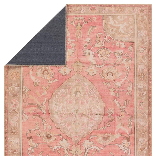 Cheney 8 X 10 Medallion Pink/Beige Washable Area Rug