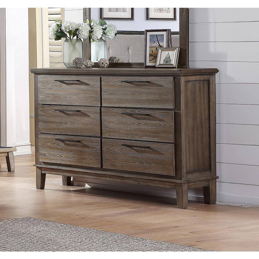 new classic home furnishings dresser NEW CLASSIC HOME FURNISHINGS New Classic Furniture Cagney Vintage 6-drawer  65 in. Dresser B594G-050