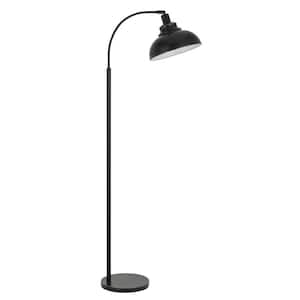 61 in. Bronze 1 Dimmable (Full Range) Standard Floor Lamp for Living Room with Metal Dome Shade