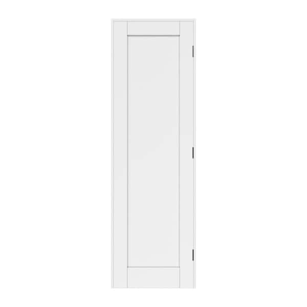 24 in. x 80 in. Paneled Blank 1-Lite Left Handed White Solid Core MDF Door Kit with Quick Assemble Jamb
