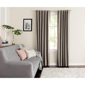 Wakefield 42 in. W x 63 in. L Polyester Blackout Window Panel in Taupe