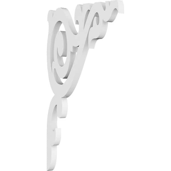 Ekena Millwork 5/8 in. W X 13 in. H X 7 1/2 in. D PVC Baile Bracket