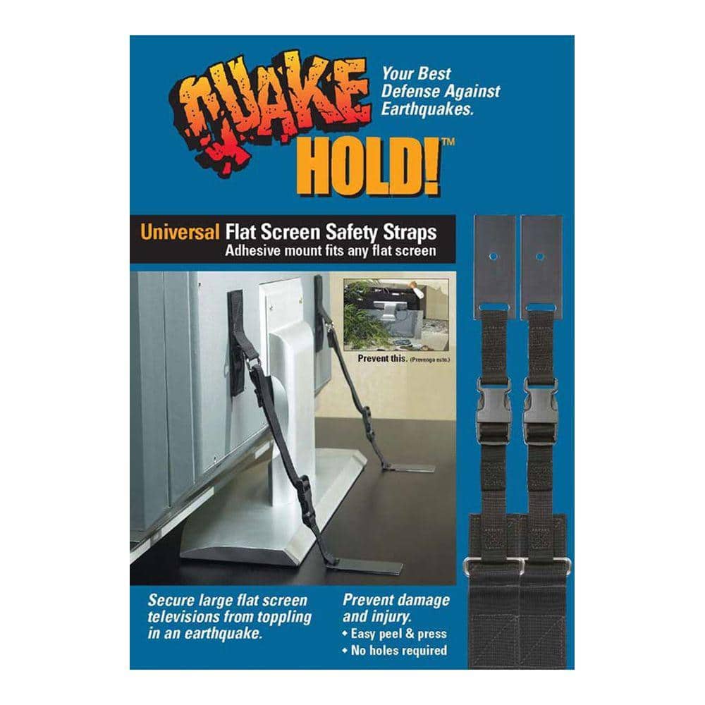 QuakeHOLD! Universal Flat-Screen Television Safety Strap 4520 - The Home  Depot