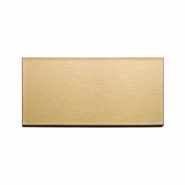 Aspect Long Grain 6 in. x 3 in. Brushed Champagne Metal Decorative Wall Tile (8-Pack)