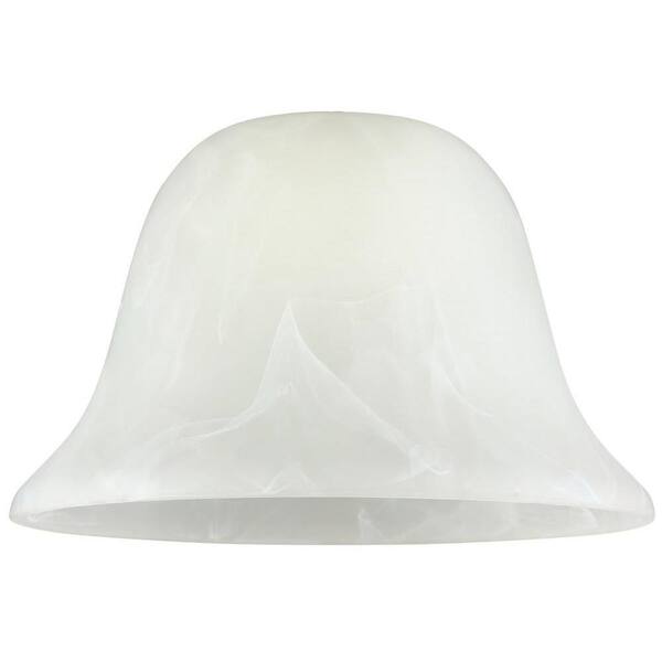 Westinghouse 4-5/16 in. White Alabaster Flared Bell with 2-1/4 in. Neckless Opening and 7 in. Dia