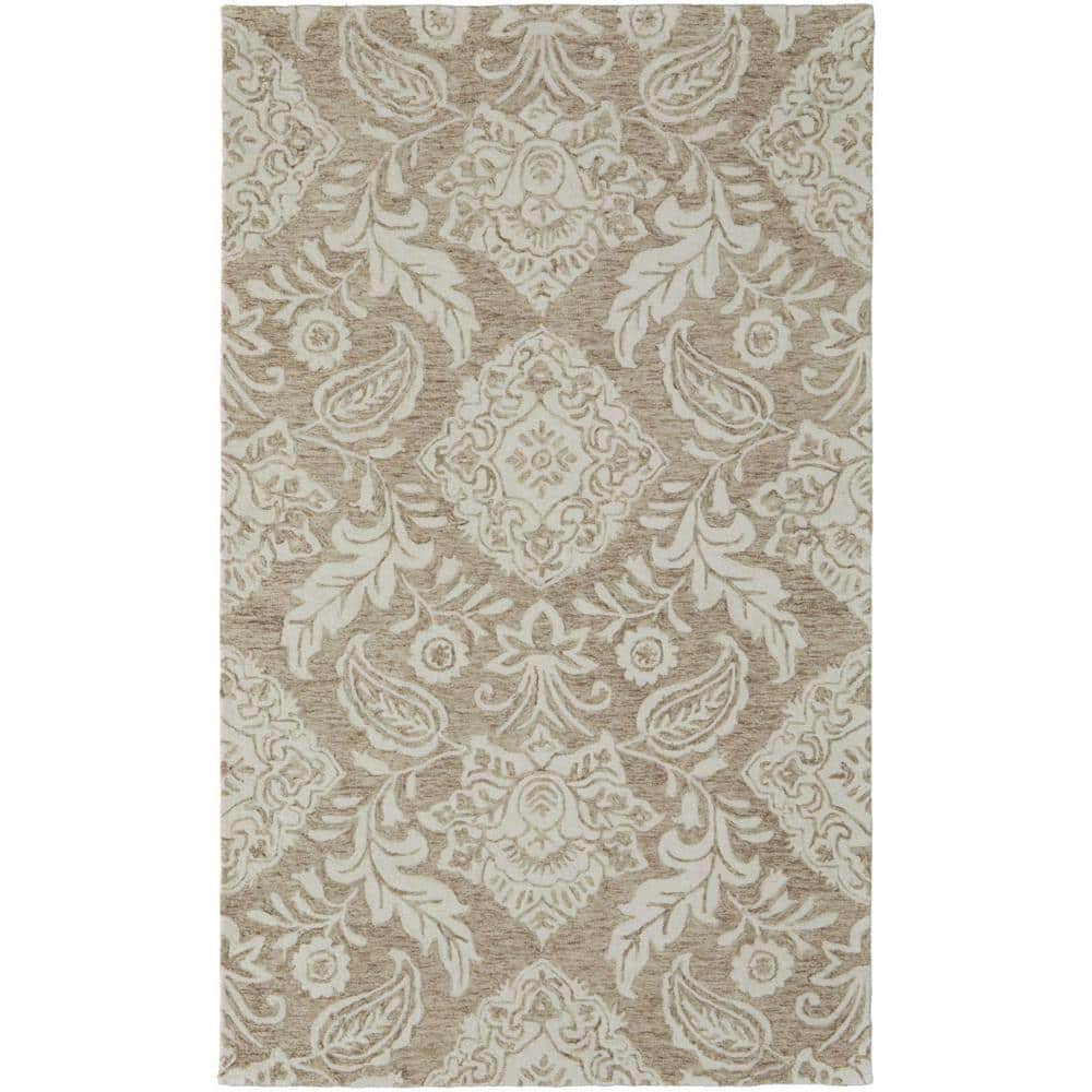 Tan and Ivory 2 ft. x 3 ft. Paisley Area Rug price history on PriceWatchPro