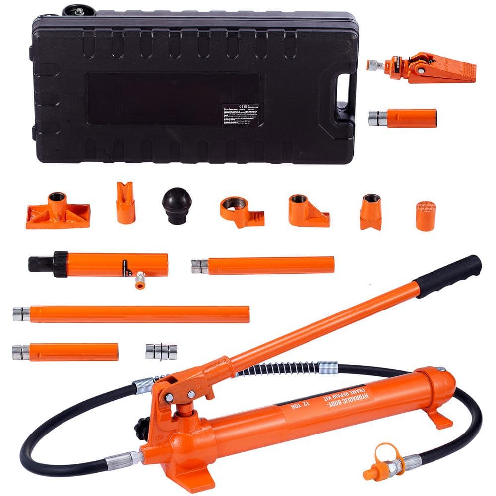 12 Ton Porta Power Kit, Hydraulic Ram with Pump with 4.6 ft. /1.4 m Oil Hose, Portable Hydraulic Jack with Storage Case price history on PriceWatchPro