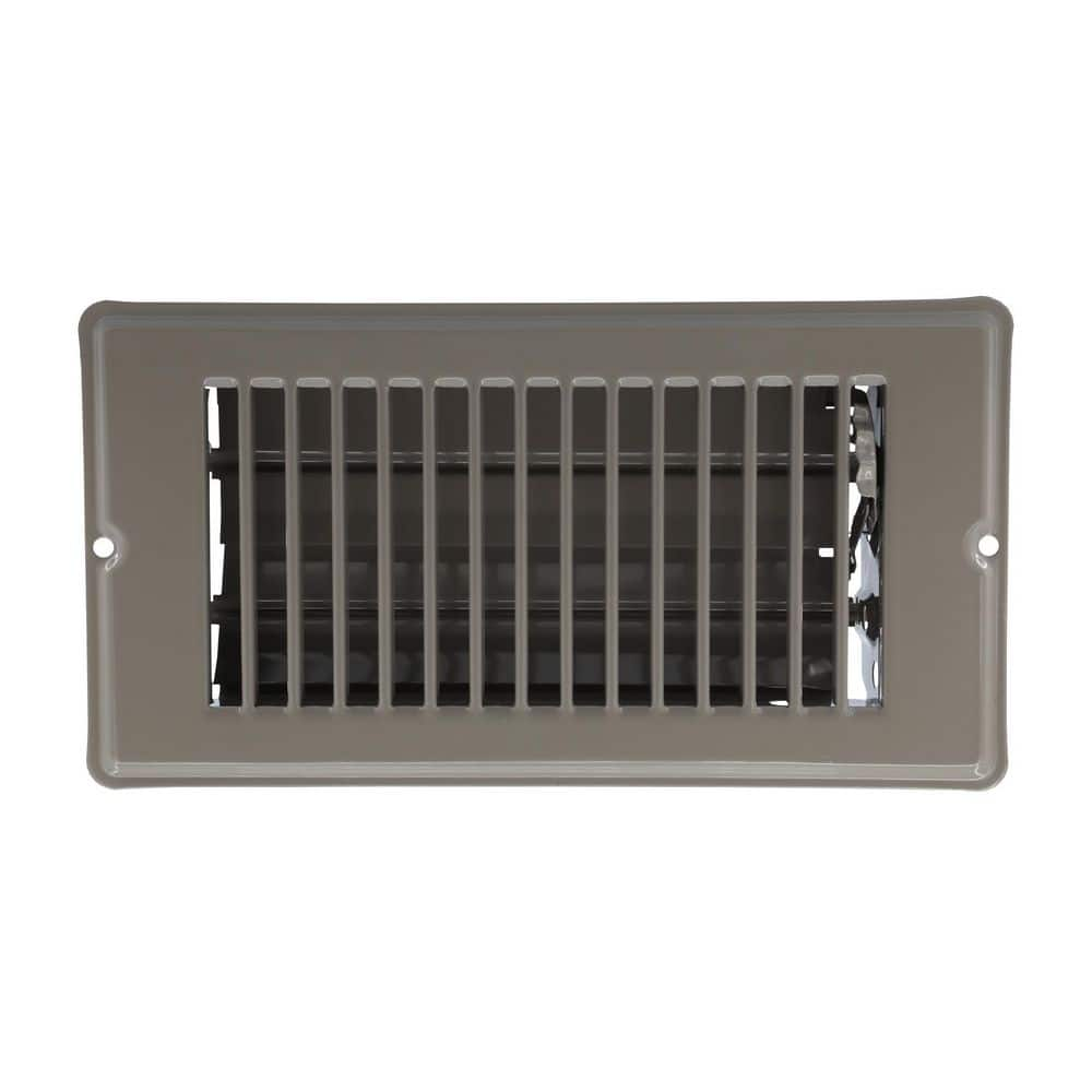 DANCO 7-3/4 in. x 4 in. Steel Floor Register with 7/8 in. Drop in Brown ...