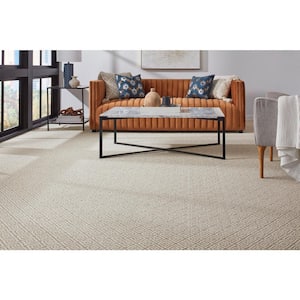 Tender Heart Sunray Beige 45 oz Triexta Texture Pattern Installed Carpet