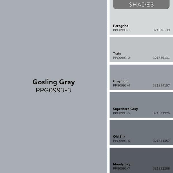 Glidden Essentials 1 gal. PPG0993-3 Gosling Gray Flat Exterior