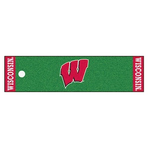 NCAA University of Wisconsin 1 ft. 6 in. x 6 ft. Indoor 1-Hole Golf Practice Putting Green