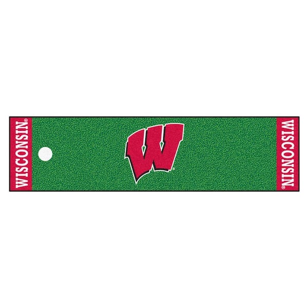 FANMATS NCAA University of Wisconsin 1 ft. 6 in. x 6 ft. Indoor 1-Hole Golf Practice Putting Green