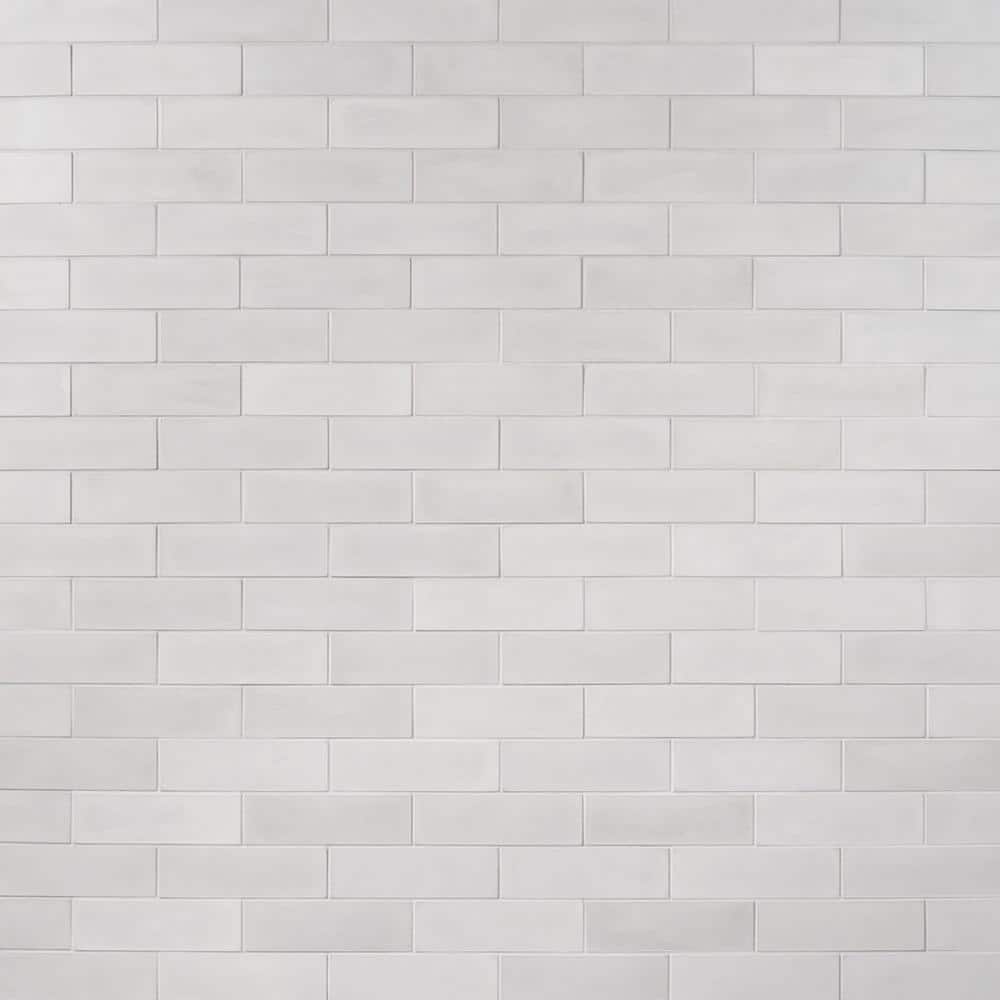 Mist Gray Matte Cement Rectangular Wall Tile 2" x 8"