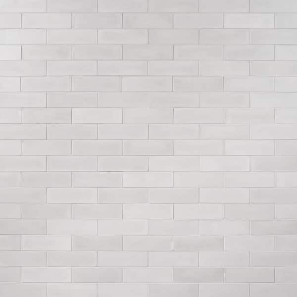 Ivy Hill Tile Vibe Mist Gray 2.36 in. x 7.87 in. Matte Cement Subway Wall Tile (3.88 sq. ft./Case)