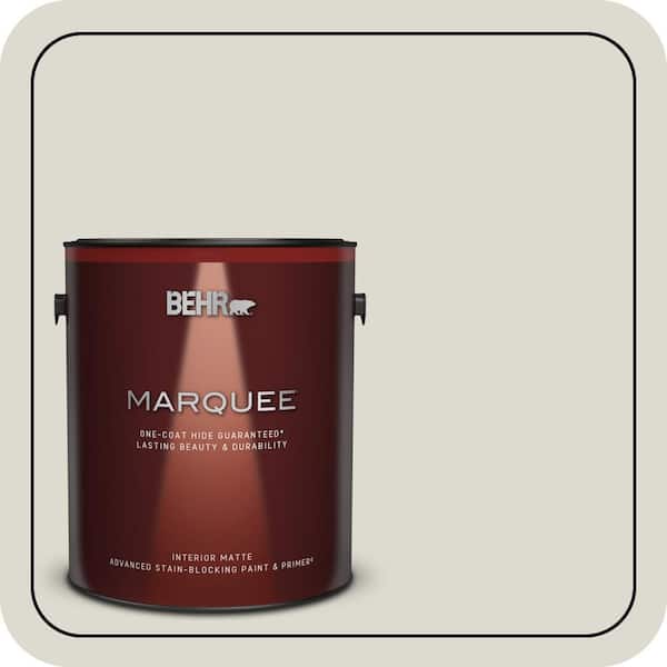 BEHR MARQUEE 1 gal. #790C-2 Silver Drop Matte Interior Paint & Primer