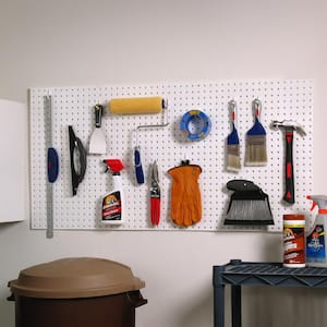 1/4 in. x 2 ft. x 4 ft. White Plastic Pegboard Project Panel (3-Pack)