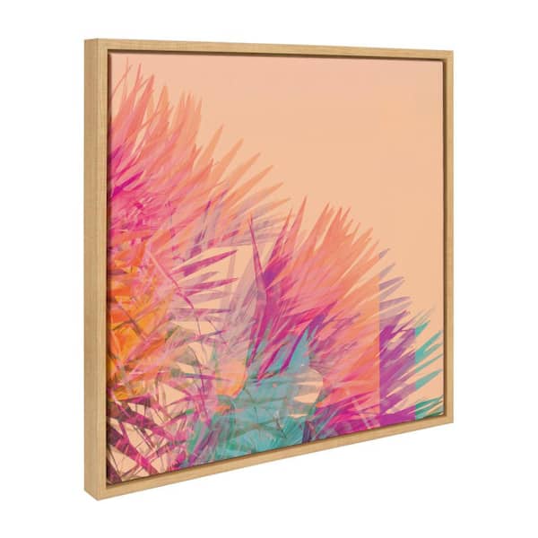 Kate and Laurel Sylvie Sun Burn 2 Framed Canvas by Alicia Bock Set of 1 Culture Art Print 22.00 in. x 22.00 in.