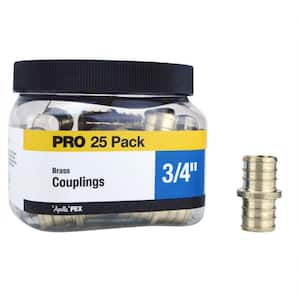 3/4 in. Brass PEX-B Coupling Pro Pack (25-Pack)