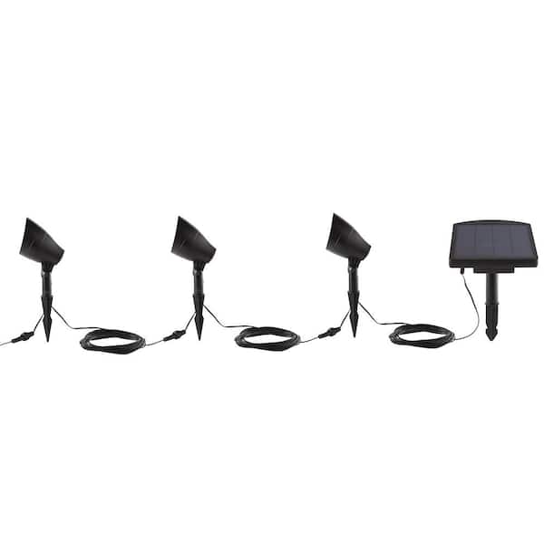 Solar Black LED Spotlight with Remote Panel (3-Pack) Solar Black LED Spotlight with Remote Panel (3-Pack)