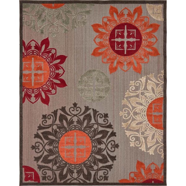 Indoor/Outdoor Chicago Brown 8' 0 x 10' 0 Area Rug