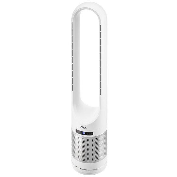 40" Oscillating Tower Fan 8H Timer 15. 4ft/s High Velocity with Remote Control in White