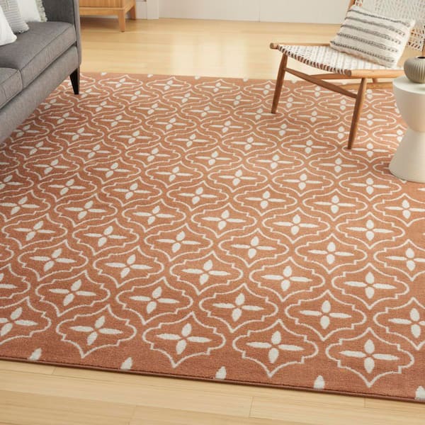 Essentials Copper 6 ft. x 9 ft. Moroccan Contemporary Area Rug