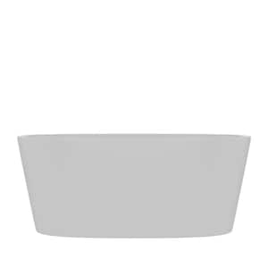 Paden 62 in. Resin Flatbottom Non-Whirlpool Bathtub in Gloss White