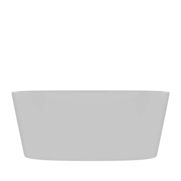 Barclay Products Paden 62 in. Resin Flatbottom Non-Whirlpool Bathtub in Gloss White