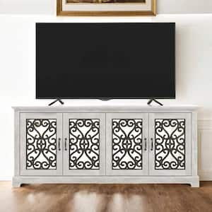 Calidia 68.2 in. Dusty Gray Oak 4 Door Wide TV Stand Fits TV's up to 75 in.