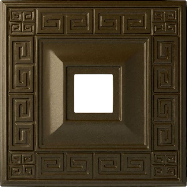 Ekena Millwork 1-1/8" x 18" x 18" Polyurethane Eris Ceiling Medallion, Brass