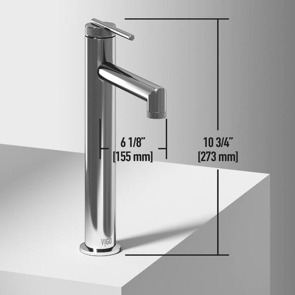 VIGO Alhambra Concreto Stone Square Bathroom Vessel Sink in