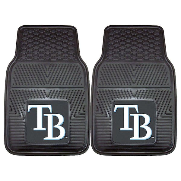 FANMATS Tampa Bay Rays 18 in. x 27 in. 2-Piece Heavy Duty Vinyl Car Mat