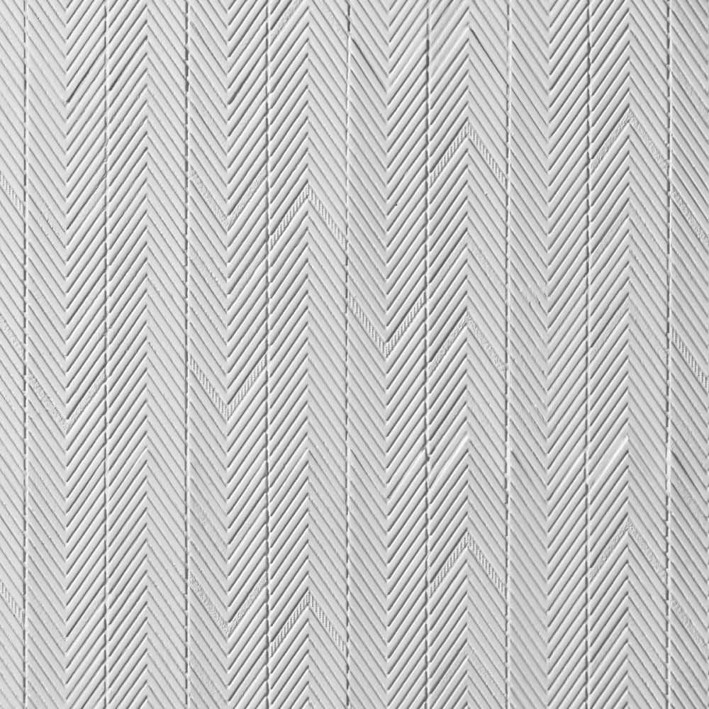 Blaze White Plastic Herringbone Mosaic Wall Tile